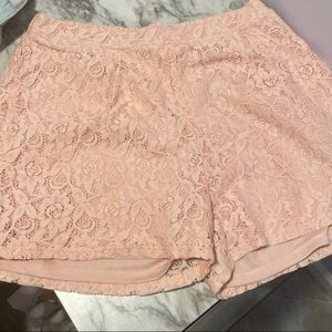Pink Floral lace shorts kids(girls) size 16